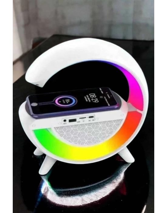 ÇOK SATAN Bluetooth Hoparlör Dijital Göstergeli Wireless Şarj RGB Işıklı