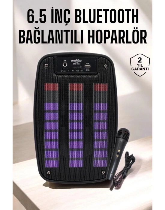 ÇOK SATAN Bluetooth Hoparlör RGB Işıklı USB SD Kart Girişli Taşınabilir