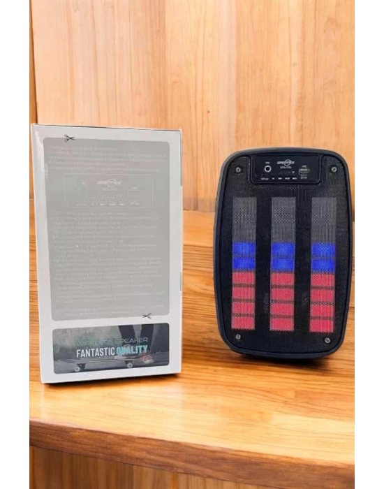 ÇOK SATAN Bluetooth Hoparlör RGB Işıklı USB SD Kart Girişli Taşınabilir