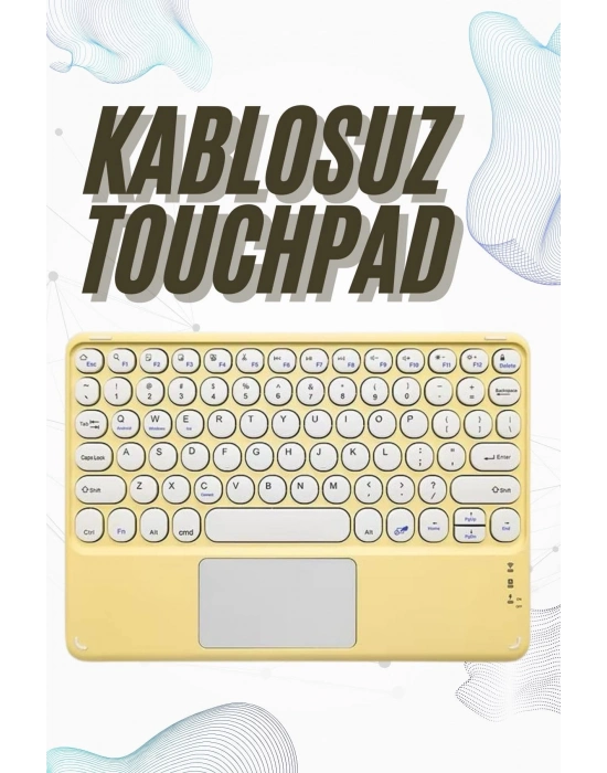 ÇOK SATAN Bluetooth Touchpad Klavye 10.9 inch Kablosuz Wifi Q Klavye Slim