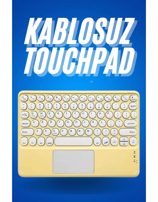 ÇOK SATAN Bluetooth Touchpad Klavye Ultra İnce Taşınabilir Q Klavye