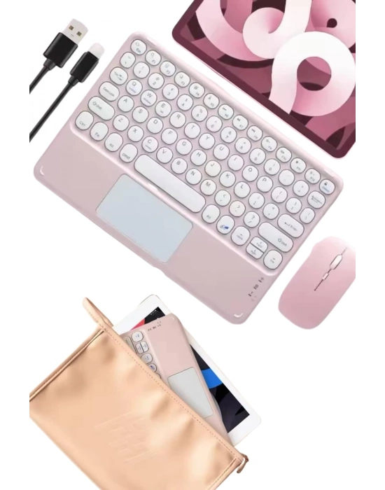 ÇOK SATAN Bluetooth Touchpad Klavye Ultra İnce Taşınabilir Q Klavye