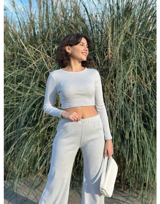 Bol paça altüst takım gri w1197