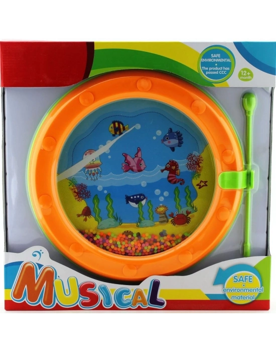 ÇOK SATAN Boncuklu Turuncu Mini Davul  Ws204