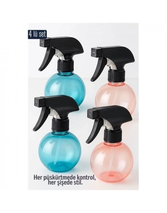 ÇOK SATAN Boş Sprey Şişe 4 x 250 ml 4 ADET 250 ml Renkli Sprey Şişe – 4’lü Çok Amaçlı Set