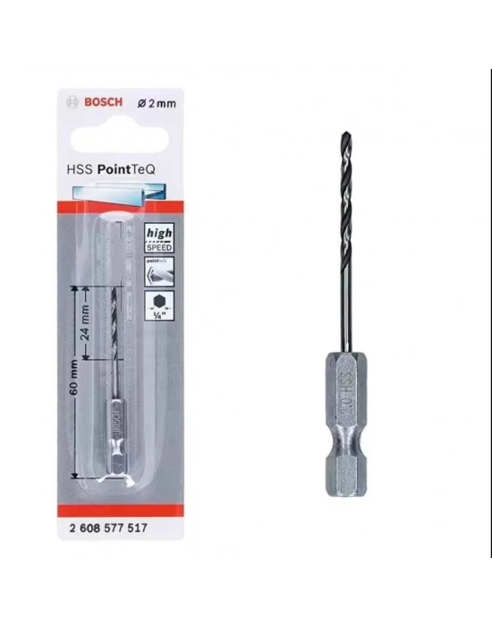 ® Bosch Pointteq Altıgen Şaftlı Hss Matkap Ucu 2 mm