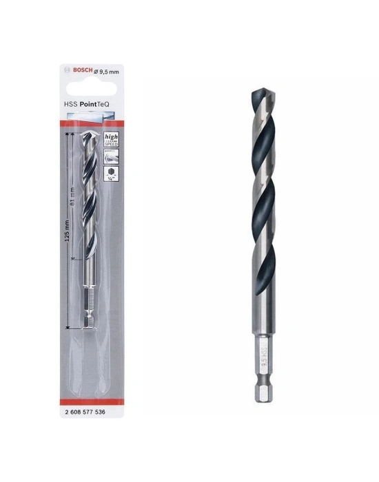 ® Bosch Pointteq Altıgen Şaftlı Hss Matkap Ucu 9,5 mm