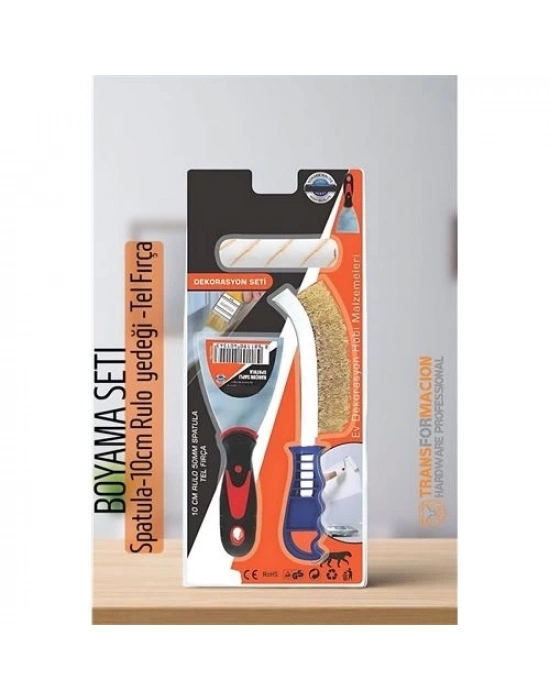 ÇOK SATAN Boyama Seti - Spatula-10cm Rulo  yedeği -Tel Fırça