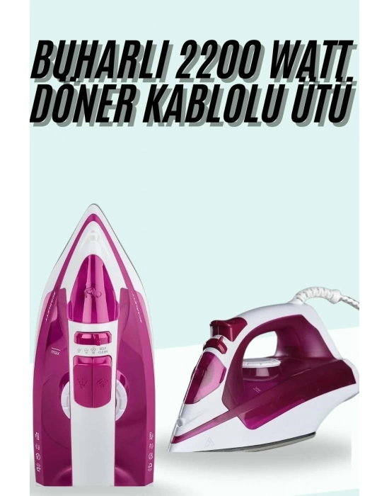 ÇOK SATAN Buharlı Ütü 2200 Watt Seramik Tabanlı Taşınabilir Kablolu Ütü