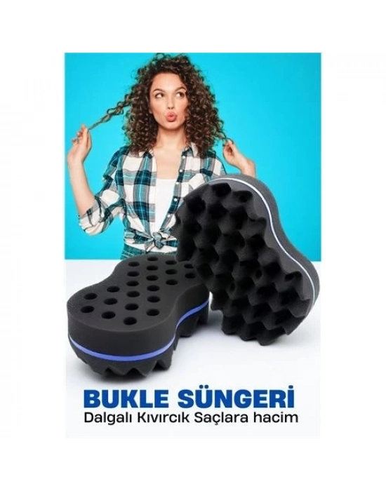 ÇOK SATAN Bukle Süngeri Dalgalı Kıvırcık Saçlara Bakım Süngeri
