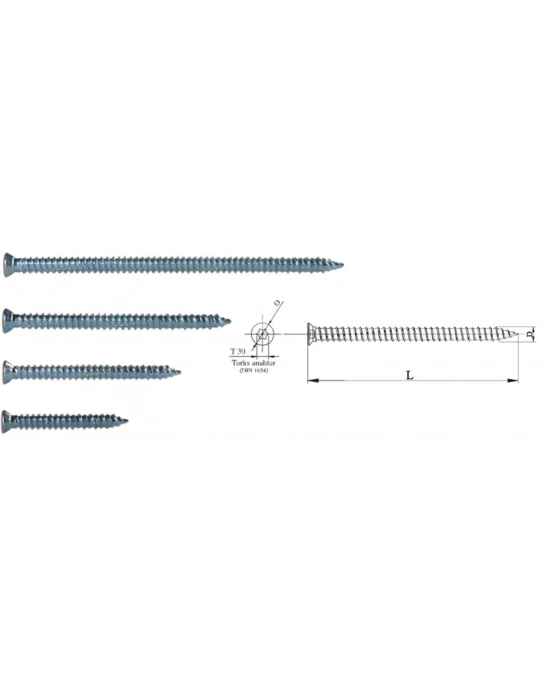 ® Buldex Vida 7,5X100 Dubelsiz Vida 10 cm 10 Adet