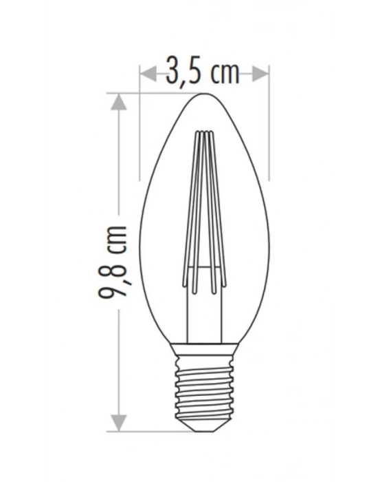 ÇOK SATAN CATA CT 4280 4W Rustik Led Ampul 2700K Amber E14 Duy