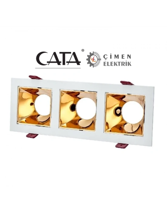 ÇOK SATAN CATA CT 5088 3 Lü Beyaz Rose Spot Kasası
