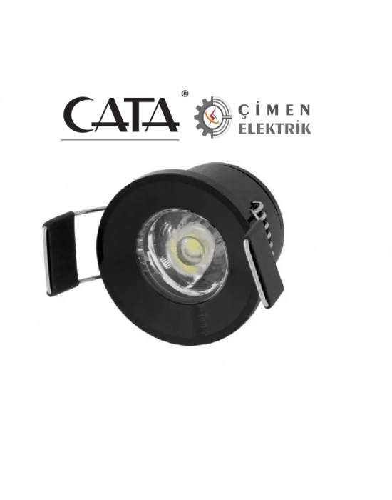 ÇOK SATAN CATA CT 5270 1,5W Led  Spot Siyah Kasa 3200K Gün Işığı