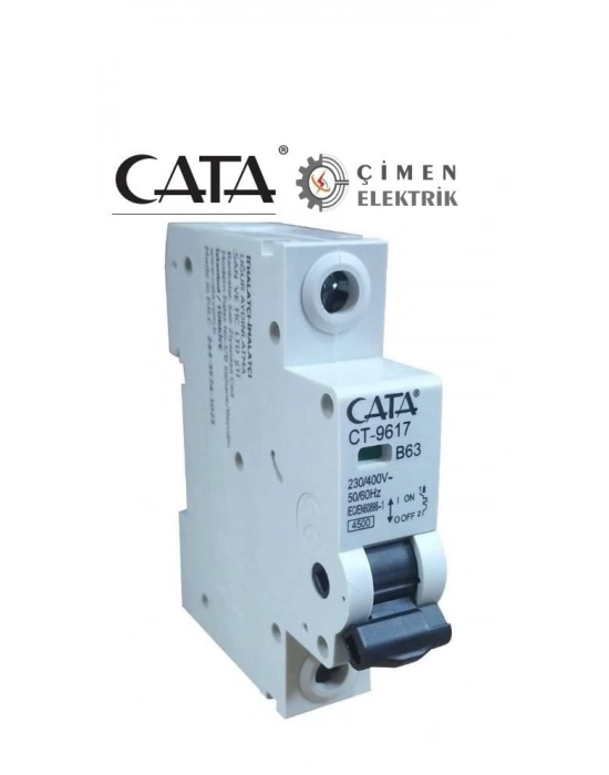 ÇOK SATAN CATA CT 9617 1X63A 4.5Ka B Tipi Otomatik Sigorta