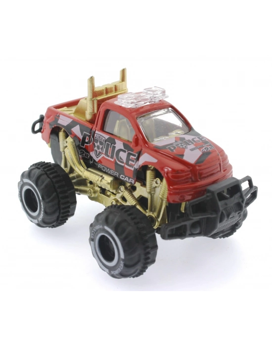 ÇOK SATAN Çek Bırak Mini Off Road Kırmızı Polis Aracı