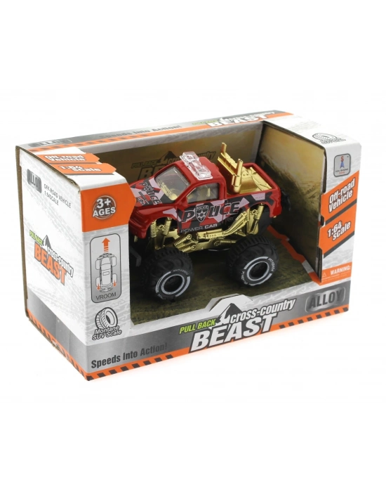 ÇOK SATAN Çek Bırak Mini Off Road Kırmızı Polis Aracı