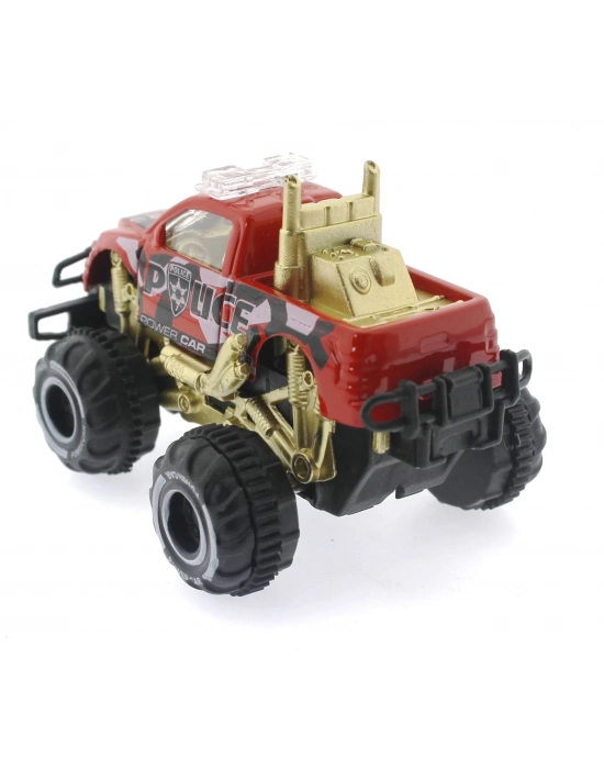 ÇOK SATAN Çek Bırak Mini Off Road Kırmızı Polis Aracı