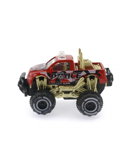 ÇOK SATAN Çek Bırak Mini Off Road Kırmızı Polis Aracı