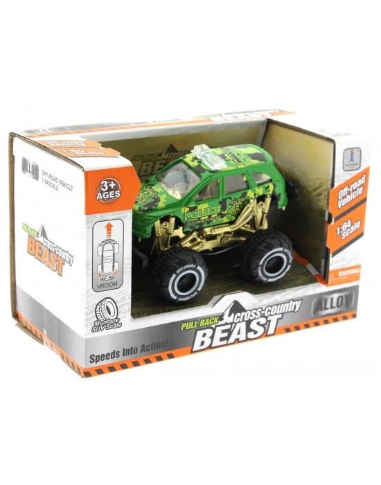 ÇOK SATAN Çek Bırak Mini Off Road Yeşil Polis Aracı