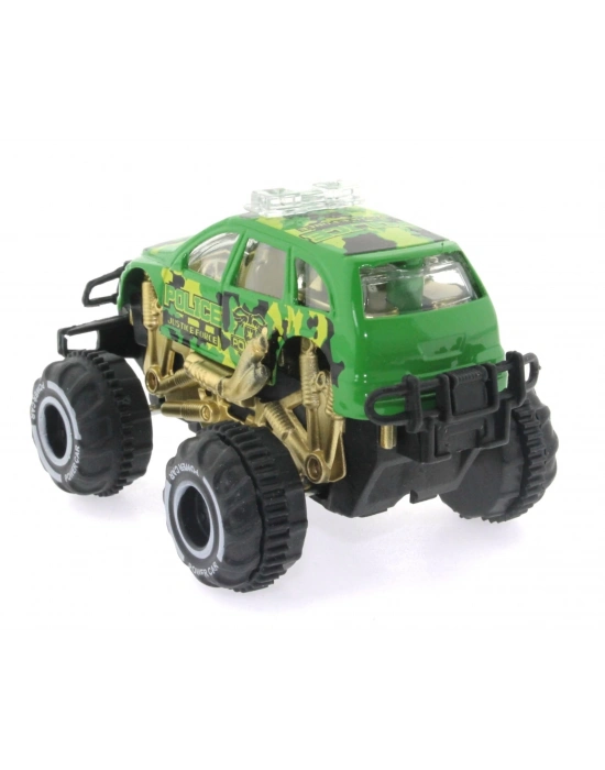 ÇOK SATAN Çek Bırak Mini Off Road Yeşil Polis Aracı