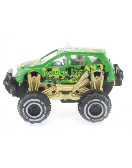 ÇOK SATAN Çek Bırak Mini Off Road Yeşil Polis Aracı