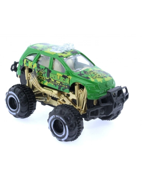 ÇOK SATAN Çek Bırak Mini Off Road Yeşil Polis Aracı