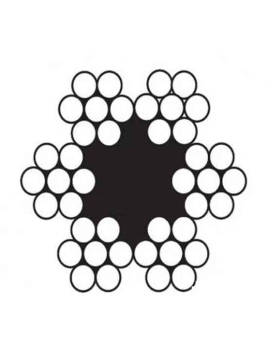 ® Çelik Halat 3 mm 10 Metre (6X7 K.ÖZ)