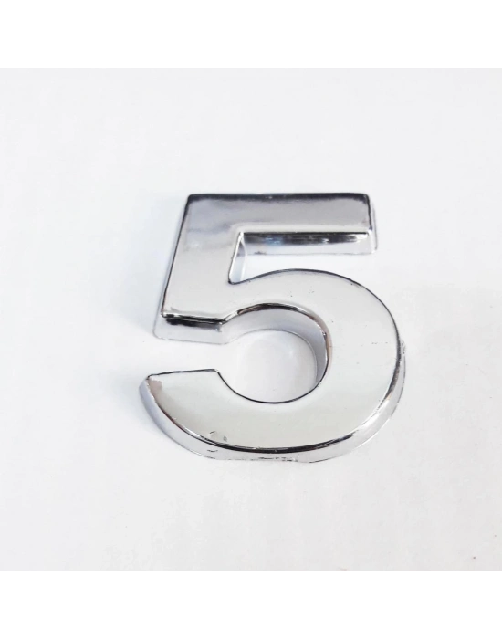 ® Cemax 5 Rakamı 3,75 cm Krom Yapışkanlı
