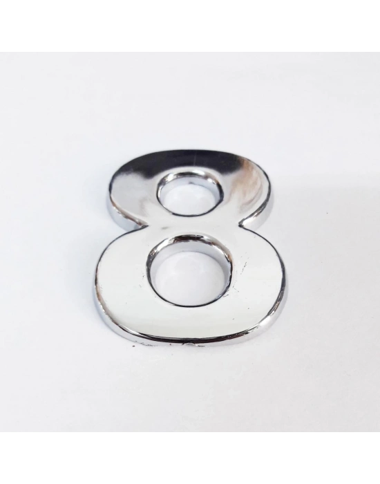 ® Cemax 8 Rakamı 3,75 cm Krom Yapışkanlı