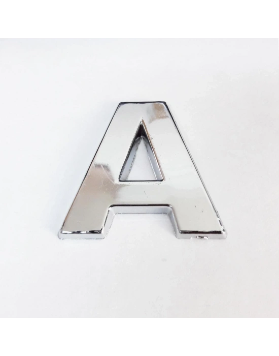 ® Cemax A Harfi  3,75 cm Krom Yapışkanlı