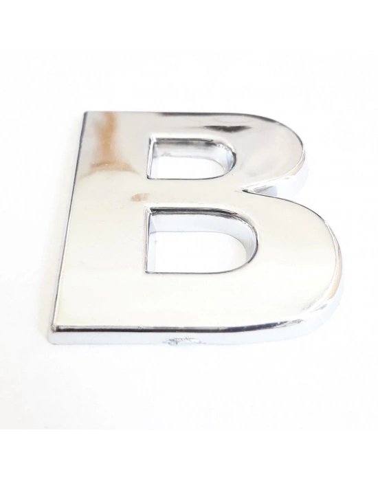 ® Cemax B Harfi  3,75 cm Krom Yapışkanlı