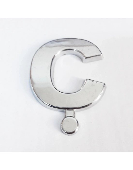 ® Cemax Ç Harfi  3,75 cm Krom Yapışkanlı