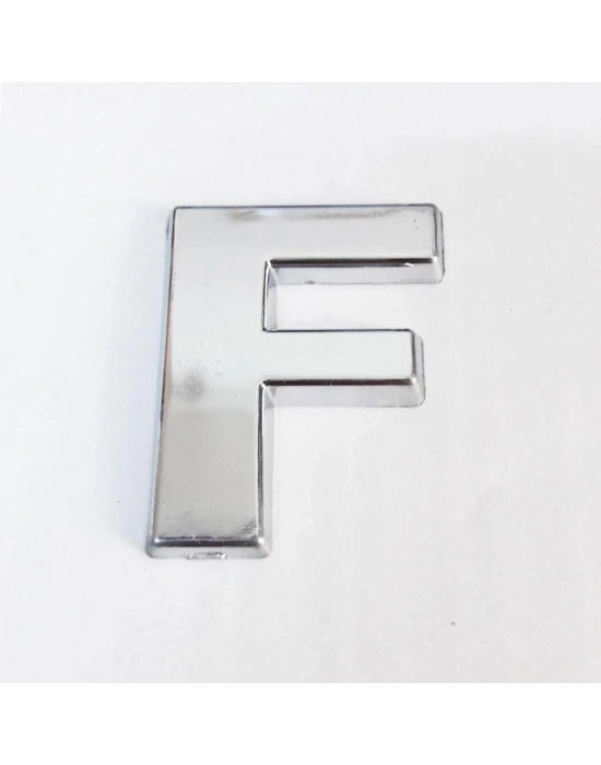 ® Cemax F Harfi  3,75 cm Krom Yapışkanlı