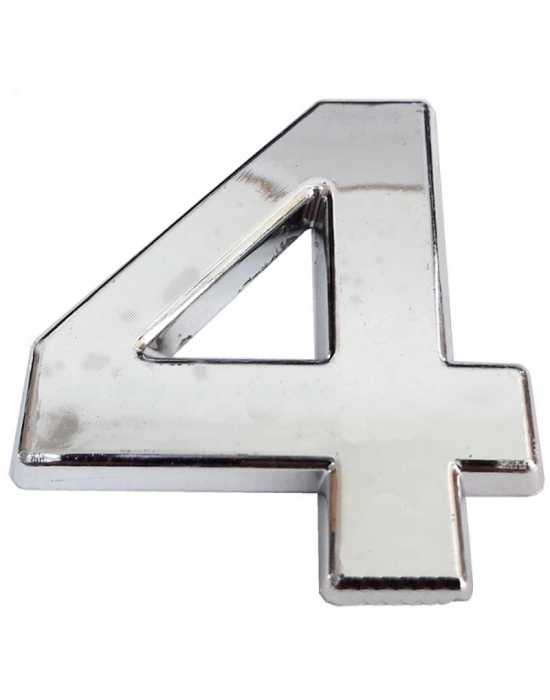 ® Cemax Krom Yapışkanlı 4 Rakamı 5 cm