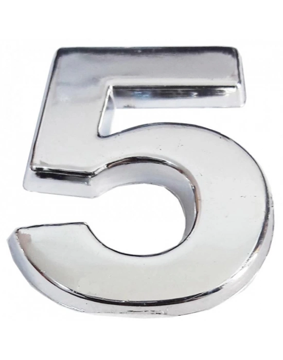 ® Cemax Krom Yapışkanlı 5 Rakamı 5 cm
