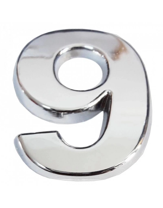 ® Cemax Krom Yapışkanlı 9 Rakamı 5 cm