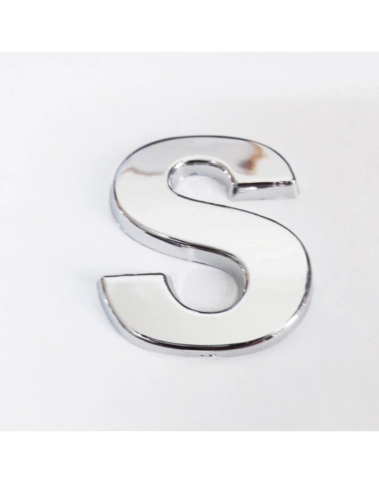 ® Cemax S Harfi  3,75 cm Krom Yapışkanlı