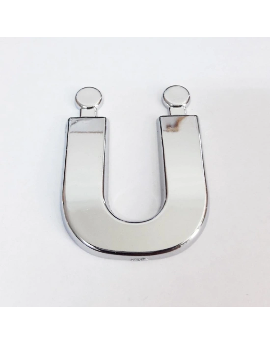 ® Cemax Ü Harfi  3,75 cm Krom Yapışkanlı