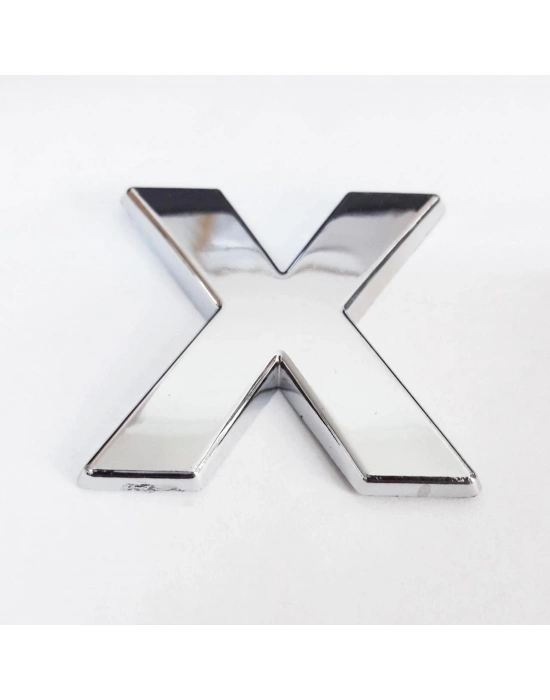 ® Cemax X Harfi  3,75 cm Krom Yapışkanlı