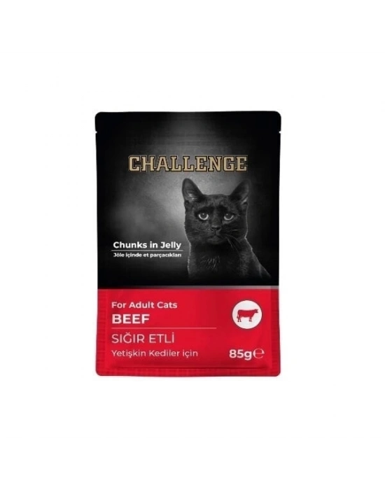 ÇOK SATAN Challenge Sığır Etli Pouch Yetişkin Konserve Kedi Maması 85 Gr