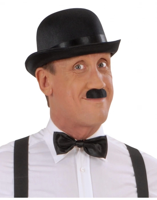 ÇOK SATAN Charlie Chaplin Stil Yetişkin Şapkası – Siyah Melon Parti Şapkası