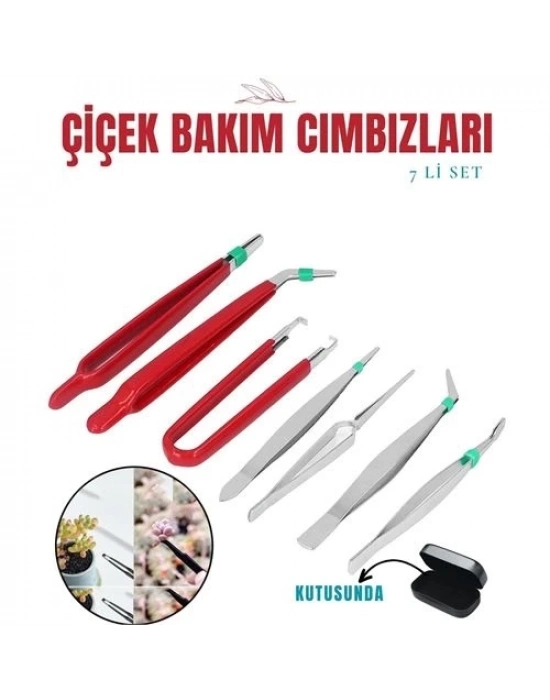 ÇOK SATAN Çiçek Bakım Kutulu Cımbız Seti