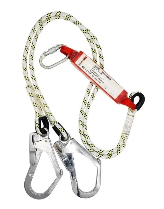 ® Çift Bacaklı Şok Emicili Lanyard Büyük Kancalı