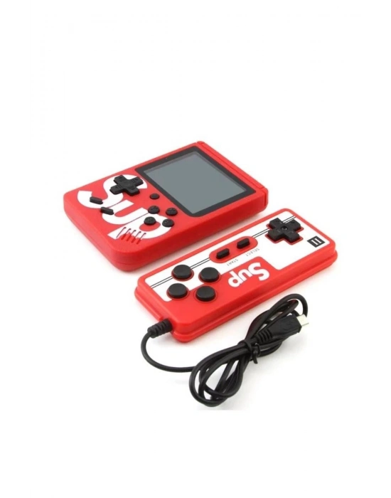 ÇOK SATAN Çift Kol 400 Nostalji Oyunlu Mini Atari Kırmızı Oyun Konsolu