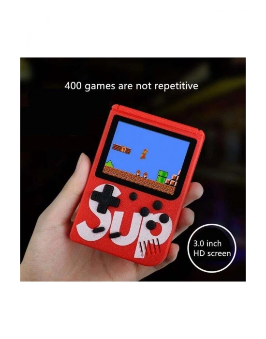 ÇOK SATAN Çift Kol 400 Nostalji Oyunlu Mini Atari Kırmızı Oyun Konsolu