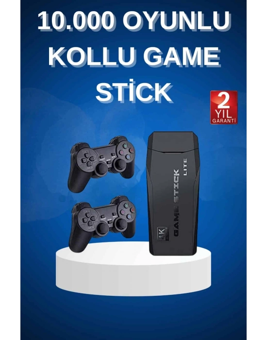 ÇOK SATAN Çift Kollu 2.4g kablosuz Retro 4k Game stick 3500 oyun atari HD Görüntü Kalitesi