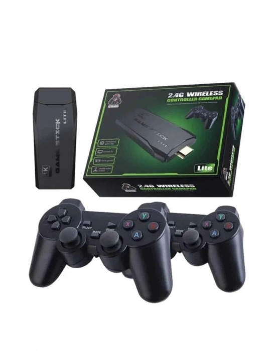 ÇOK SATAN Çift Kollu 2.4g kablosuz Retro 4k Game stick 3500 oyun atari HD Görüntü Kalitesi