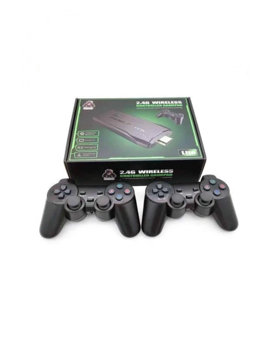 ÇOK SATAN Çift Kollu 2.4g kablosuz Retro 4k Game stick 3500 oyun atari HD Görüntü Kalitesi