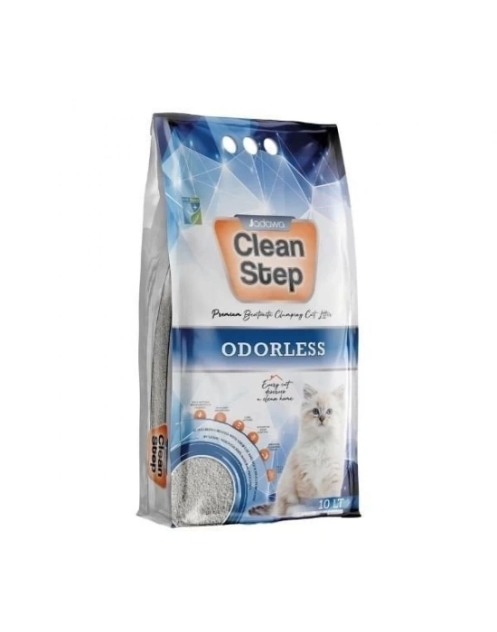 ÇOK SATAN Clean Step Odorless Aktif Karbonlu Kokusuz İnce Taneli Topaklanan Bentonit Kedi Kumu 10 Lt